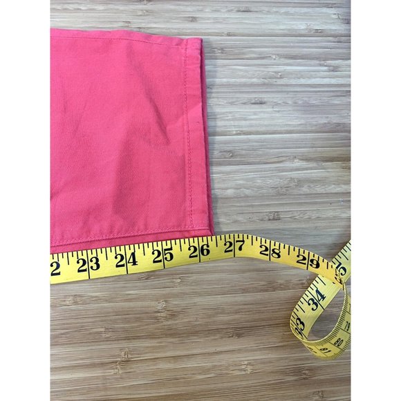 Calvin Klein Jeans Womens Size 14 Skinny Crop Red Orange Stretch Denim Mid Rise - Picture 3 of 6